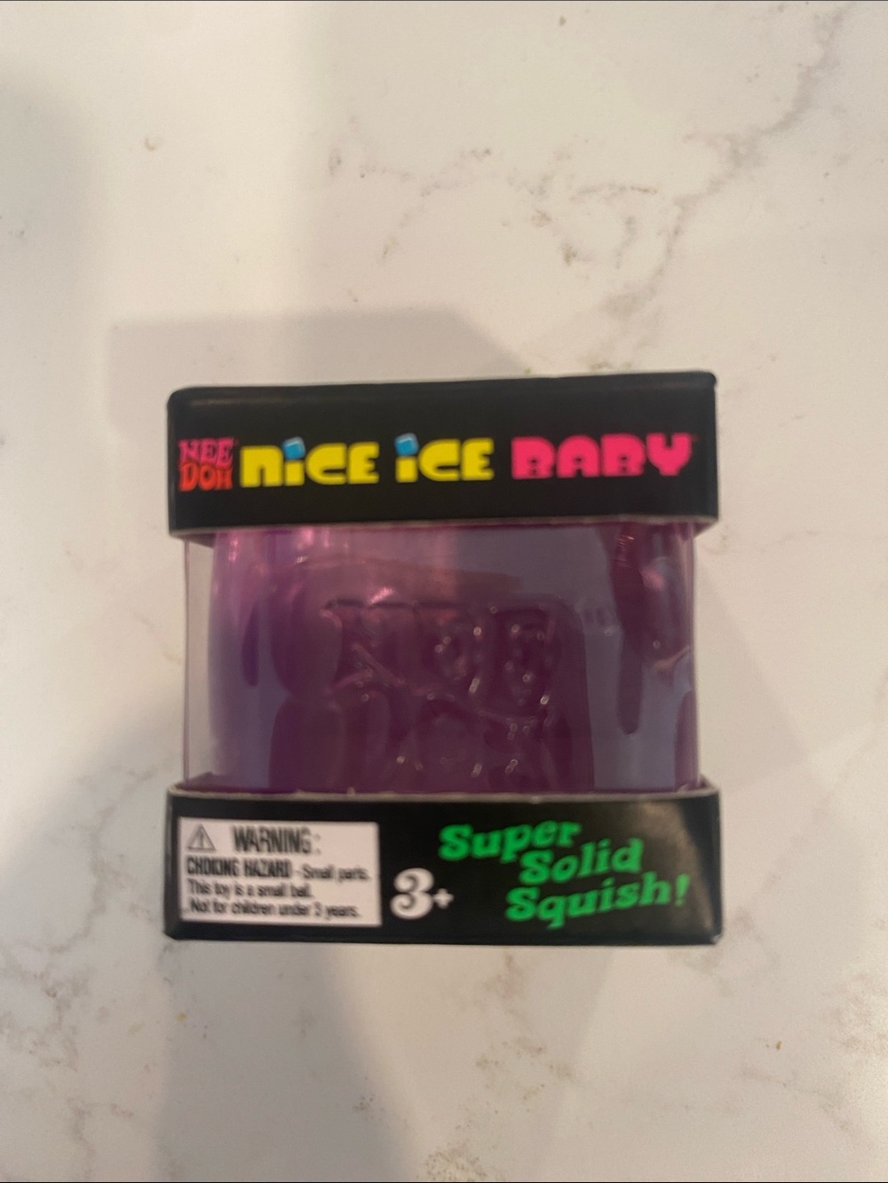 Nee Doh Nice Ice Baby Purple Super Solid Squish